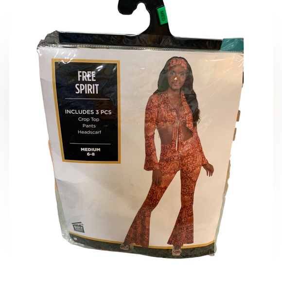 “70’s Free Spirit” Adult Halloween Costume Size 6-8 - Picture 5 of 6